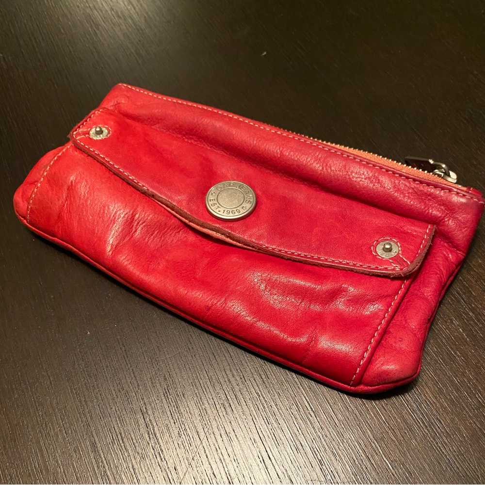 Vintage Leather GAP Makeup Bag / Pouch / Utility Bag Y2K